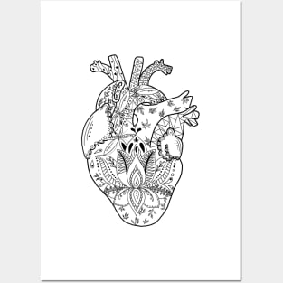 Mandala anatomy heart Posters and Art